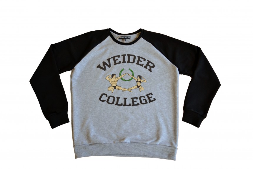 Свитшот женский "Weider College" серый